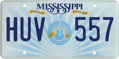 MS license plate HUV557
