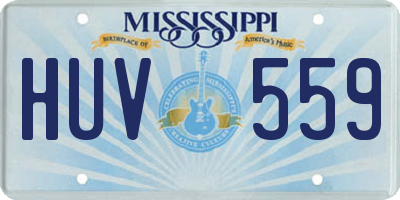 MS license plate HUV559