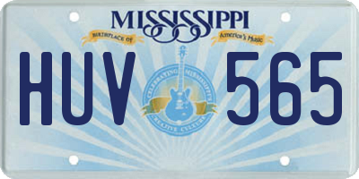MS license plate HUV565