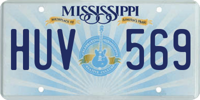 MS license plate HUV569