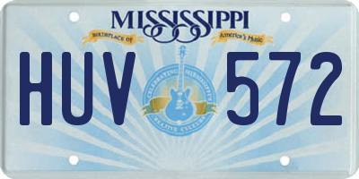 MS license plate HUV572
