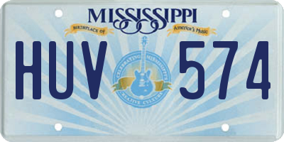 MS license plate HUV574