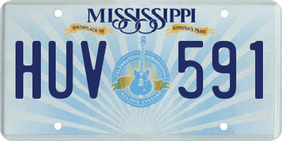 MS license plate HUV591