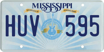 MS license plate HUV595
