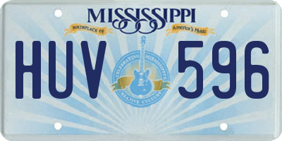 MS license plate HUV596