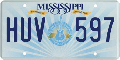 MS license plate HUV597