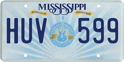 MS license plate HUV599