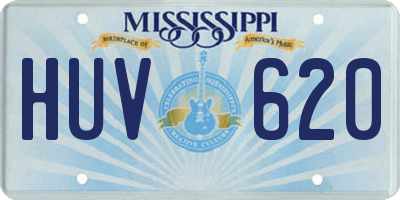 MS license plate HUV620