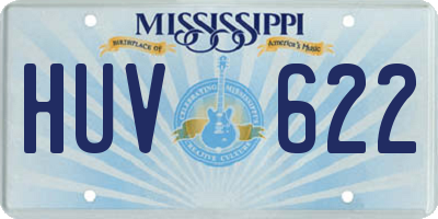 MS license plate HUV622