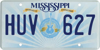 MS license plate HUV627