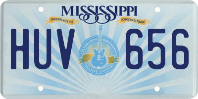 MS license plate HUV656