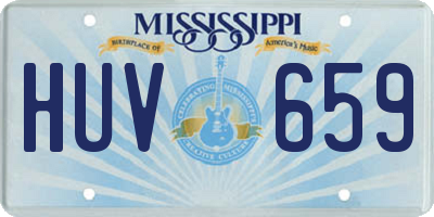 MS license plate HUV659