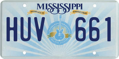 MS license plate HUV661