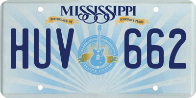MS license plate HUV662