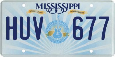 MS license plate HUV677