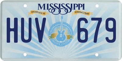 MS license plate HUV679