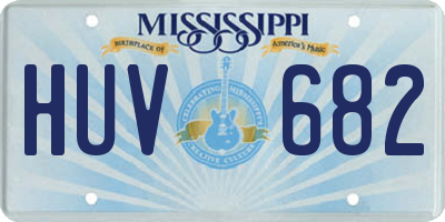 MS license plate HUV682