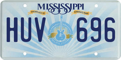 MS license plate HUV696