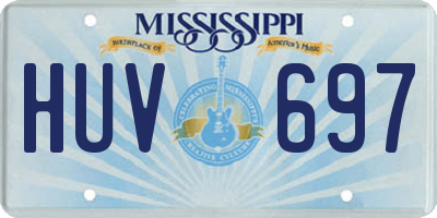 MS license plate HUV697