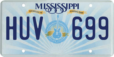 MS license plate HUV699