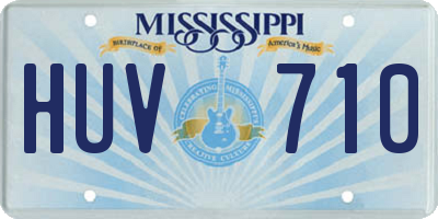 MS license plate HUV710