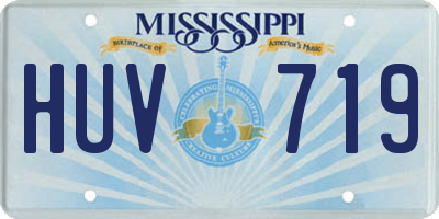 MS license plate HUV719