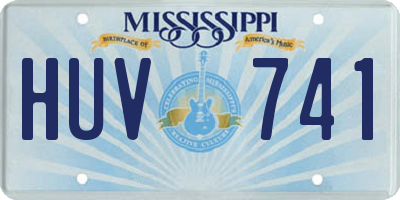 MS license plate HUV741