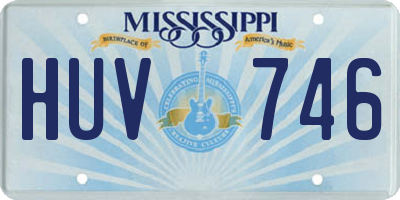 MS license plate HUV746