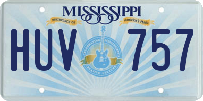MS license plate HUV757