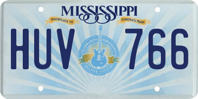 MS license plate HUV766