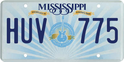 MS license plate HUV775
