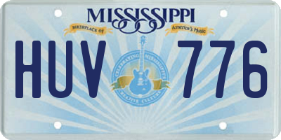 MS license plate HUV776