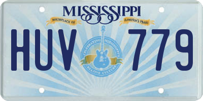 MS license plate HUV779