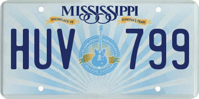 MS license plate HUV799