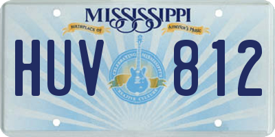 MS license plate HUV812