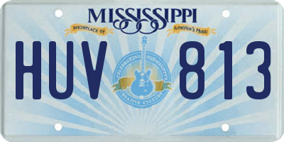 MS license plate HUV813