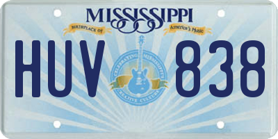 MS license plate HUV838