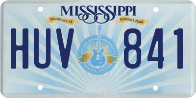 MS license plate HUV841