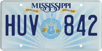 MS license plate HUV842