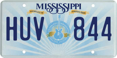 MS license plate HUV844