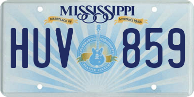 MS license plate HUV859