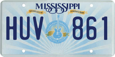 MS license plate HUV861