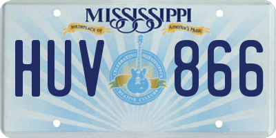 MS license plate HUV866