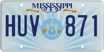 MS license plate HUV871