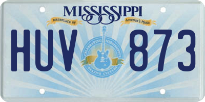 MS license plate HUV873