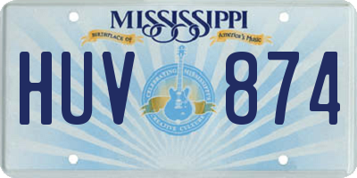 MS license plate HUV874
