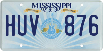 MS license plate HUV876