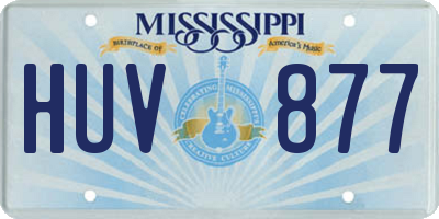 MS license plate HUV877
