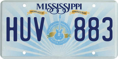 MS license plate HUV883
