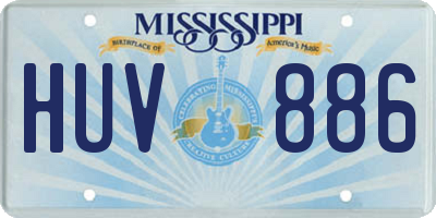 MS license plate HUV886